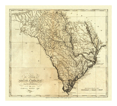 State of South Carolina, c.1795 Print by Mathew Carey