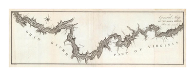 General Map of the River Ohio, Plate 2, c.1796 Prints by George Henri Victor Collot