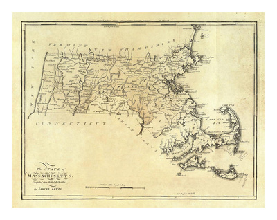 State of Massachusetts, c.1795 Posters by Mathew Carey