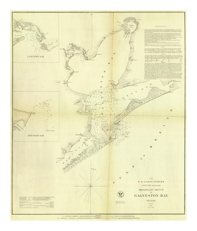 Galveston Bay, Texas, c.1852 Poster