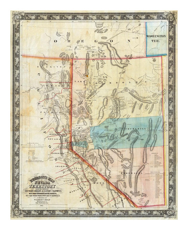 Nevada Territory, c.1863 Poster by Henry Degroot