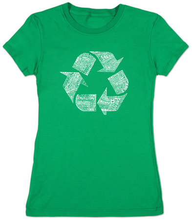 Juniors: Recycle Symbol T-Shirt