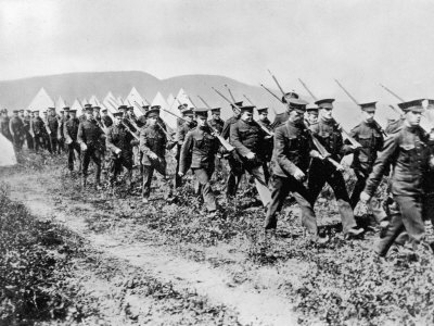 world war 1 soldiers marching. world war 1 soldiers marching.