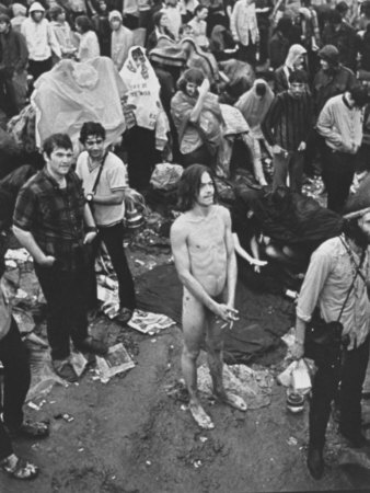 Hippies at Woodstock Music Festival FotografieDruck