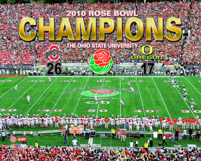 2010 Ohio St. Buckeyes Rose Bowl Champions Celebration Overlay Photo