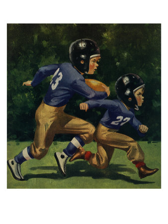 Young Football Players, 1939 Giclee Print