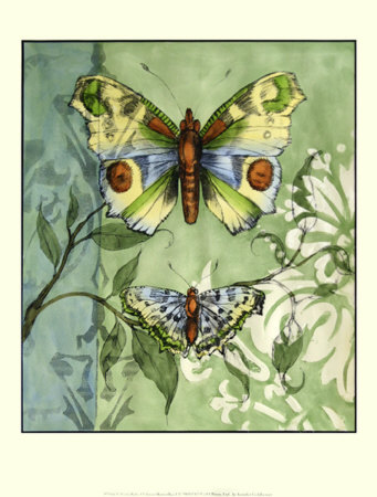 Embellished Vibrant Butterflies I L�mina