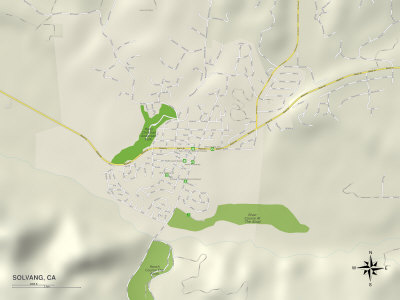 Solvang+california+map