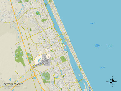 political maps of florida. Political Map of Daytona Beach