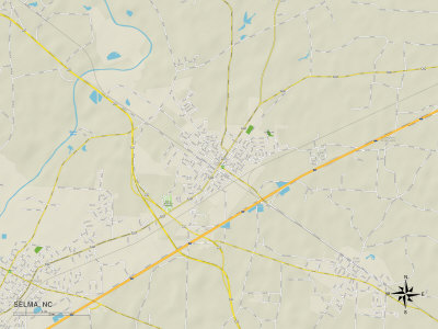 political maps of north carolina. Political Map of Selma, NC Premium Poster