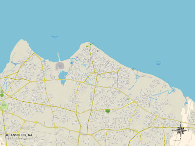 Political Map of Keansburg, NJ Prints