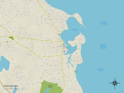 Political Map of Scituate, MA Posters