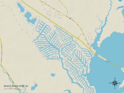 Political Map of Beach Haven map of new jersey beaches. Political Map of Beach Haven