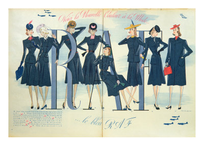  Fashion Trends on Blue  The Fashionable New Colour Of 1940  Fashion Illustration