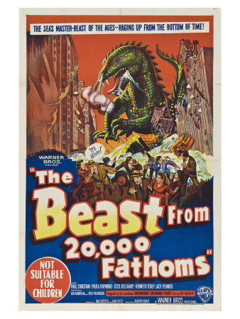 The Beast From 20,000 Fathoms, Australian Movie Poster, 1953 Posters