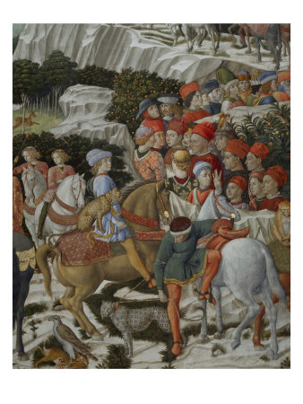 Procession of the Magi: Wall with Giuliano, detail (Procession at bottom) Giclee