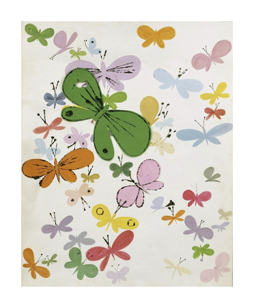 Butterflies, c.1955 (big green in middle) L�mina gicl�e