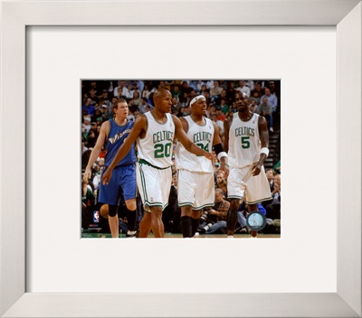 ray allen paul pierce kevin garnett. Ray Allen, Paul Pierce and Kevin Garnett Framed Photographic Print
