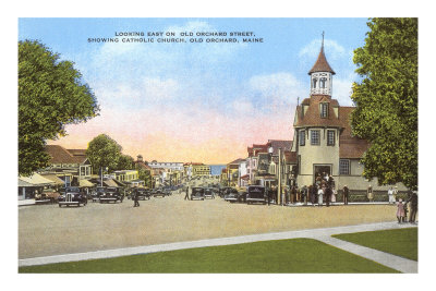 Catholic Church, Old Orchard, Maine Premium Poster
