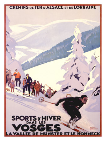 Sports d'Hiver dans les Vosges Giclee Print by Roger Broders