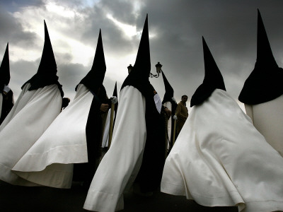 la semana santa in spain. Penitents of La Esperanza De