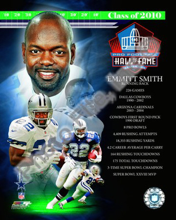 Emmitt Smith Class Of 2010 HOF Photo