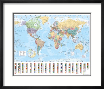 Weltkarte Gerahmter Kunstdruck weltkarte poster. Weltkarte Gerahmter Kunstdruck