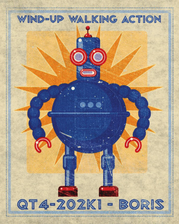 Boris Box Art Robot Prints by John Golden