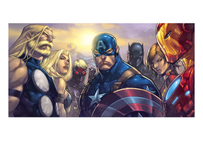 Captain America Iron  on Captain America  Hawkeye  Black Panther  Iron Man  Wasp  Thor And Sif