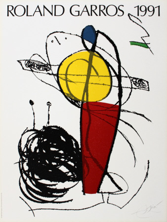 Roland Garros, 1991 Collectable Print by Joan Miró