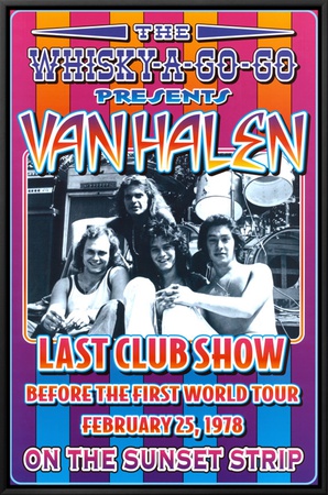 Van Halen at the Whiskey A-Go-Go Framed Canvas Print by Dennis Loren