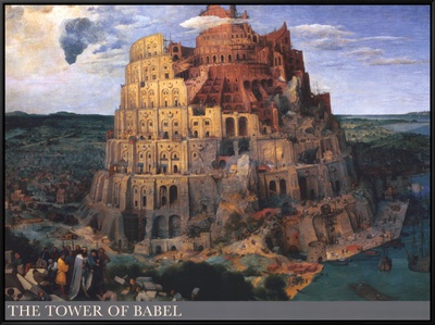 The Tower of Babel, c.1563 Framed Canvas Print by Pieter Bruegel the Elder