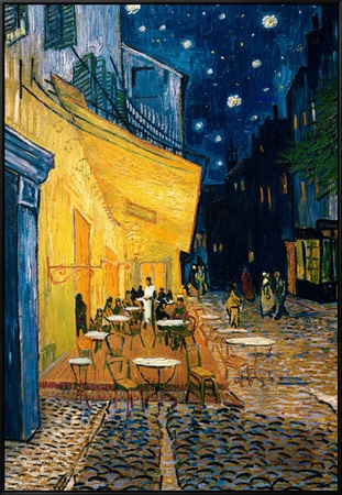 The Café Terrace on the Place du Forum, Arles, at Night, c.1888 Framed Canvas Print