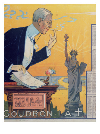 Publicity Calendar for the Cigarette Paper Manufacturer 'Rizla', Depicting President Woodrow Wilson Giclee Print by  French School