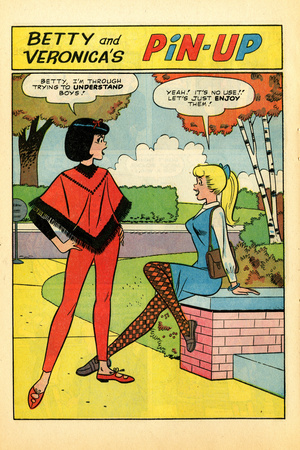 Archie Comics Pin-Up: Betty and Veronica; Understanding Boys  (Aged) Prints