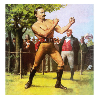 King of the Bare-Knuckle Boxers: John L Sullivan Giclee Print by Ralph Bruce