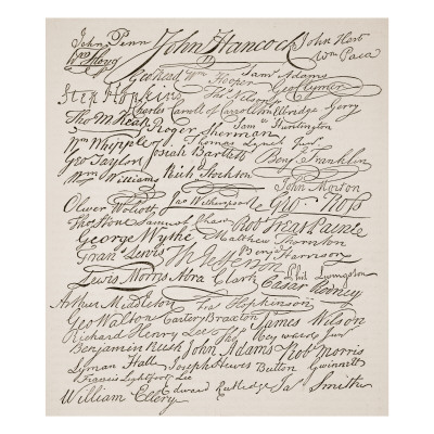 declaration of independence signatures. Signatures to the Declaration