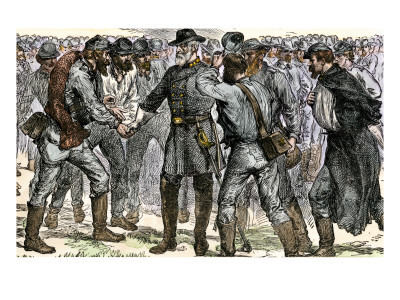 robert e lee surrender at appomattox court house. robert e lee surrender at