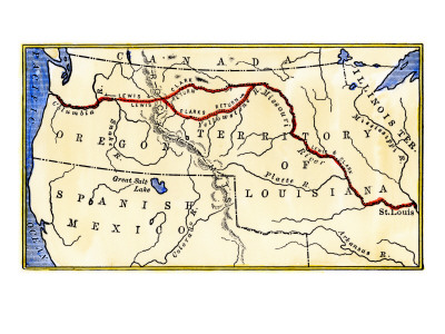 1804 lewis and clark. Map of the Lewis and Clark