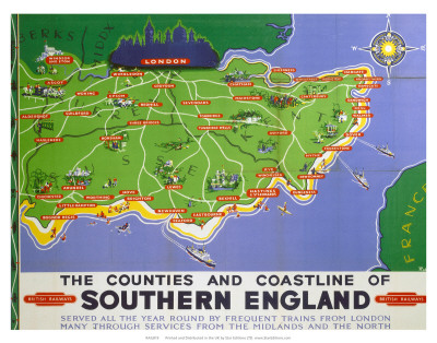 Southern England, BR, c.1950s Print