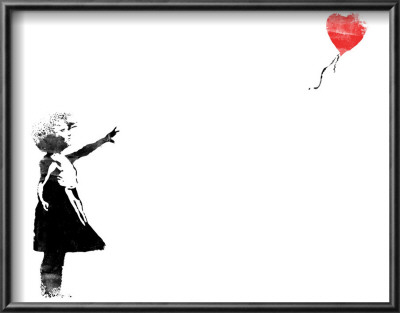 banksy art balloon. Heart Balloon Girl Lamina