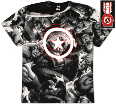Captain America on Captain America   Captain Rogers Aop T Shirts Sur Allposters Fr