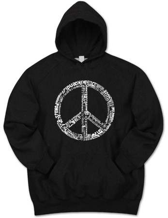 Hoodie: Peace in 77 Languages Pullover Hoodie