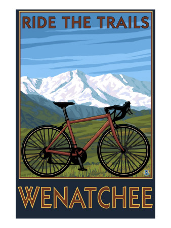 Mountain Bike Scene - Wenatchee, WA Posters by  Lantern Press