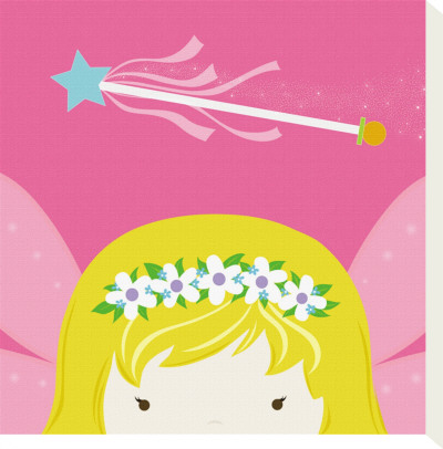 Peek-a-Boo Heroes: Fairy Stretched Canvas Print by Yuko Lau