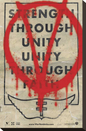 V for Vendetta Stretched Canvas Print