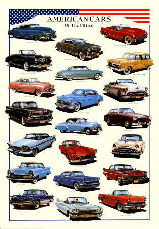 Cars American Cars of Fifties Poster