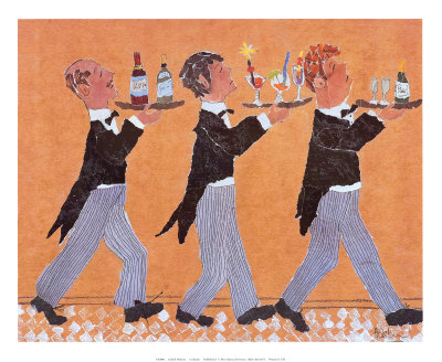 Waiters with Cocktails Art by