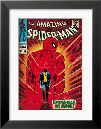 Foto Marvel Comics Retro: The Amazing Spider-Man Comic Book Cover #50, Spider-Man No More! (aged)