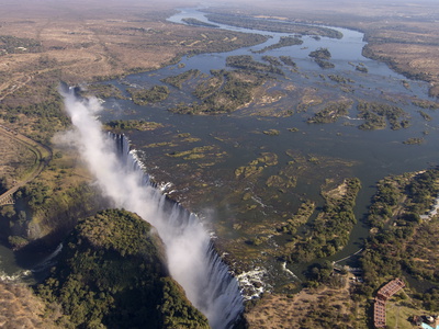 Victoria Falls, UNESCO World Heritage Site, Zambesi River, on the Border of Zambia and Zimbabwe Photographie